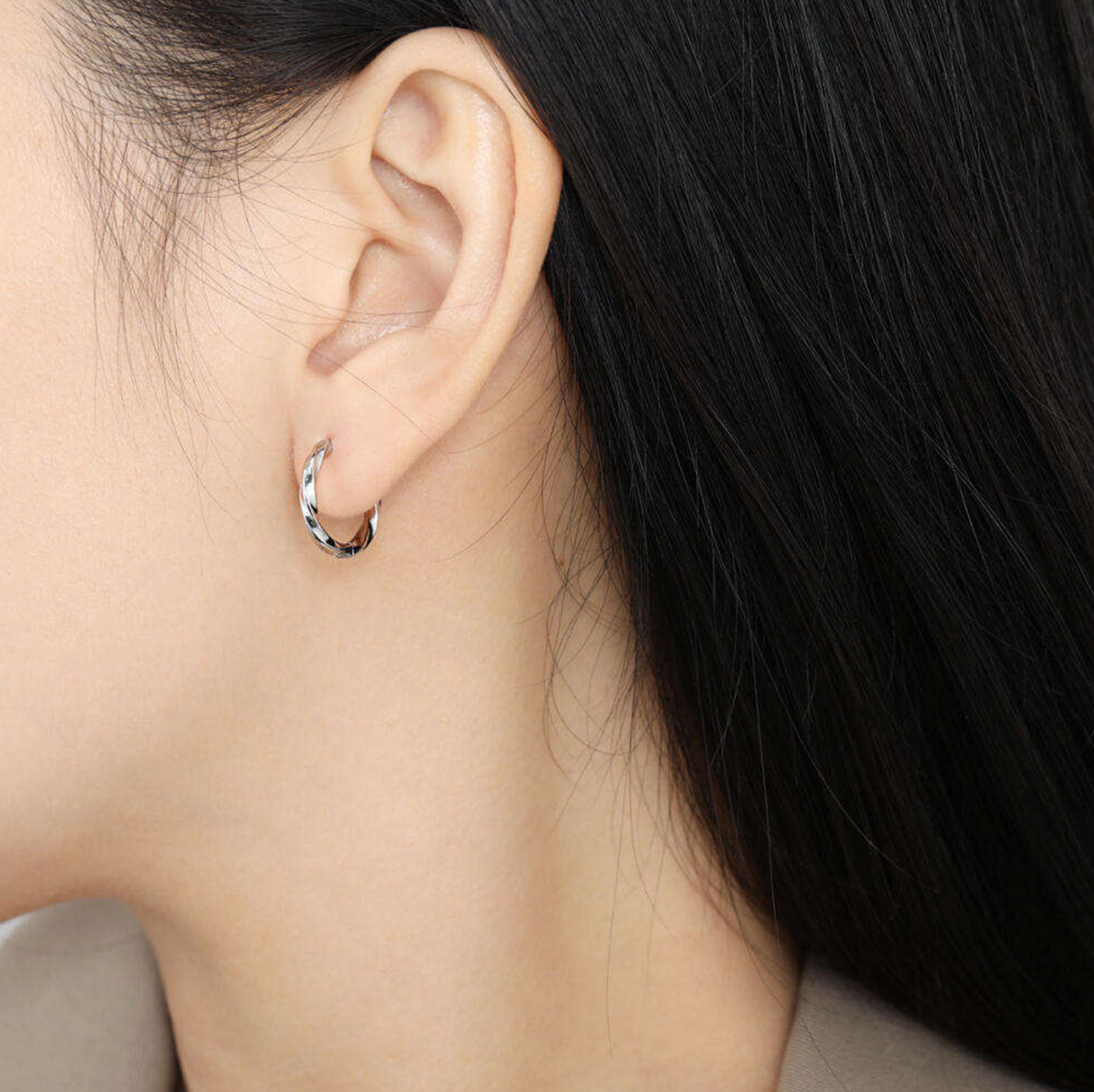 Twisted Spiral Hoop Earrings for Women