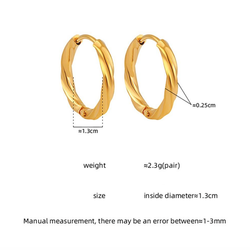 Twisted Spiral Hoop Earrings for Women
