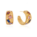 Classic 18K Gold-Plated Stainless Steel Earrings for Women